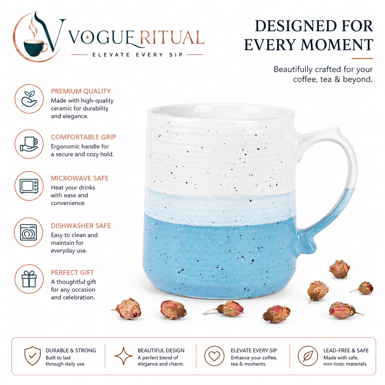 Vogueritual Bosmarlin Large Ceramic Coffee Mug - Image 3