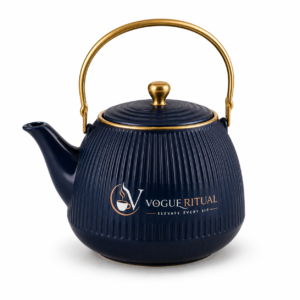 VOGUE RITUAL Luxury Ribbed Ceramic Teapot